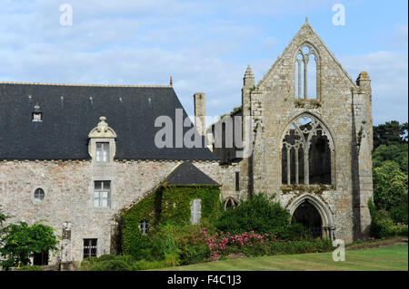 Abbaye de Beauport,le rovine della cappella e batiment au Duc,Paimpol,Cotes-d'Armor,Bretagne,Brittany,Francia Foto Stock