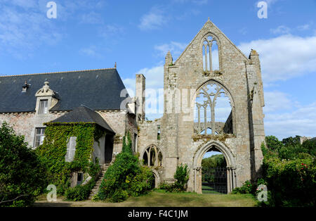 Abbaye de Beauport,le rovine della cappella e batiment au Duc,Paimpol,Cotes-d'Armor,Bretagne,Brittany,Francia Foto Stock