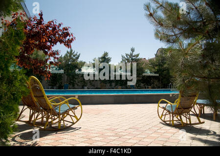 Guide di sicurezza da una piscina Foto Stock