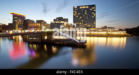 Media Harbour, Duesseldorf, Germania Foto Stock