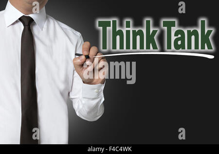 Think Tank è scritto da imprenditore il concetto di sfondo. Foto Stock