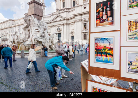 Piazza Navona, Roma, Italia Foto Stock