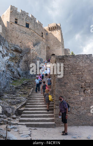 Acropoli di Lindos Foto Stock