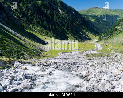 Reichenspitz gamma della montagna nelle Alpi dello Zillertal in Nationalpark Hohe Tauern, Valley Wildgerlos, Tirolo, Austria. (Grandi dimensioni formato disponibile) Foto Stock