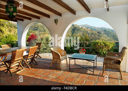 Stile andaluso villa in Competa, provincia di Malaga, Spagna Foto Stock