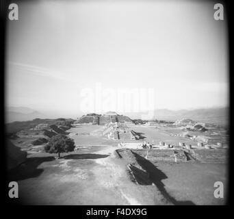 Ruderi di pietra a Monte Alban. Oaxaca, Messico Foto Stock