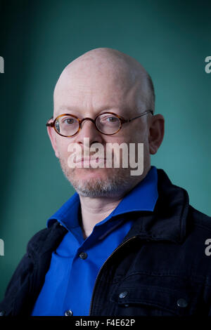 Timur Vermes, lo scrittore tedesco, all'Edinburgh International Book Festival 2015. Edimburgo, Scozia. 23 Agosto 2015 Foto Stock