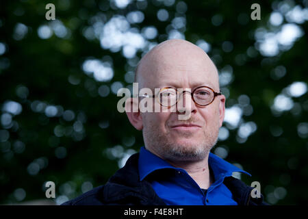 Timur Vermes, lo scrittore tedesco, all'Edinburgh International Book Festival 2015. Edimburgo, Scozia. 23 Agosto 2015 Foto Stock