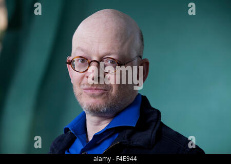 Timur Vermes, lo scrittore tedesco, all'Edinburgh International Book Festival 2015. Edimburgo, Scozia. 23 Agosto 2015 Foto Stock