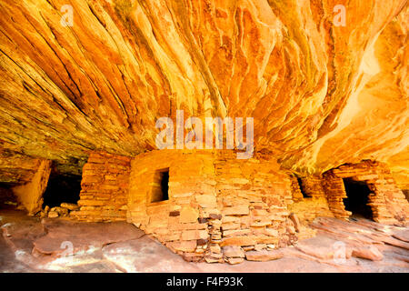 La forcella del sud di Mule Canyon's House on Fire rovina è uno dei più spettacolari rovine Anasazi sulla Utah's Cedar Mesa. Si trova a circa 2 km a piedi da Utah Highway 95, ad ovest di Blanding. (Grandi dimensioni formato disponibile) Foto Stock