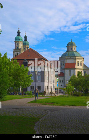 Kempten, Saint Lorenz Basilica, abbazia benedettina, Allgau, Allgaeu, Baviera, Germania Foto Stock