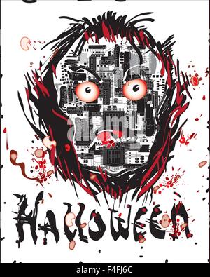 Halloween illustrazione dello sfondo Illustrazione Vettoriale