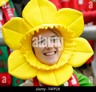 Stadio di Twickenham, Londra, Regno Unito. Xvii oct, 2015. Coppa del Mondo di Rugby Quarti di finale. Sud Africa contro il Galles. Appassionati prima di kick off Credit: Azione Plus sport/Alamy Live News Foto Stock