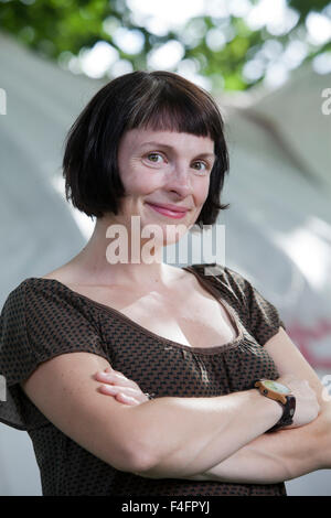 Emma Hooper, il Canadese autore e musicista, all'Edinburgh International Book Festival 2015. Foto Stock