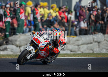 Phillip Island Grand Prix Circuit, Australia. 18 ottobre, 2015. Gara. Jack Miller, LCR Honda MotoGP Team. Quindicesimo posto. Credito: Russell Hunter/Alamy Live News Foto Stock