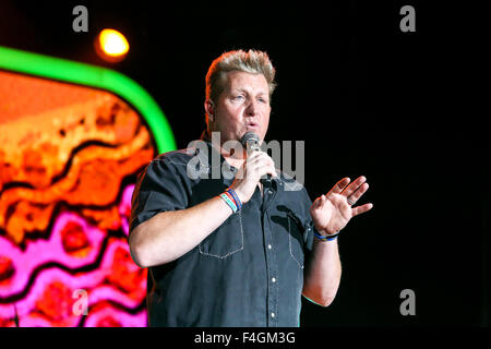 Music Artista Rascal Flatts portare loro 2013 Summer Tour di Walnut Creek in Raleigh, NC. Rascal Flatts è un americano di musica country del gruppo composto di Gary LeVox (lead vocals), Jay DeMarcus (bass chitarra, tastiere, piano e voce) e Joe Don Rooney (chitarra, voce). LeVox e DeMarcus sono secondi cugini. Foto Stock