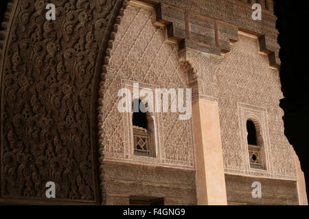 Bin Youssef Madrasa di Marrakech, Marocco Foto Stock
