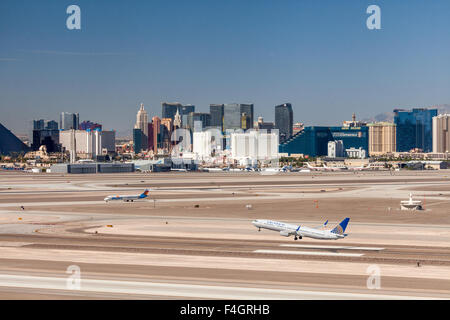 United Airlines Las Vegas all'Aeroporto Internazionale di McCarran Foto Stock