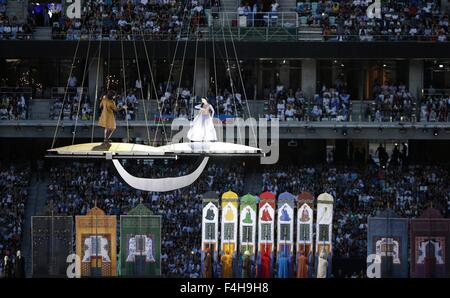 Cerimonia di apertura per il 2015 Giochi Europei di Baku Stadio Olimpico Giugno 13, 2015 a Baku, in Azerbaijan. Foto Stock