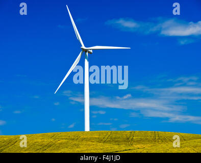 Turbina eolica vicino a Jerez de la Frontera, Andalusia, Spagna Foto Stock