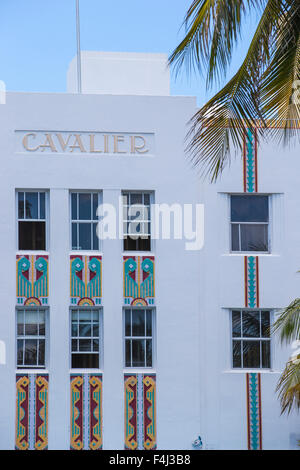 Cavalier Hotel, Ocean Drive e South Beach, Miami Beach, Miami, Florida, Stati Uniti d'America, America del Nord Foto Stock