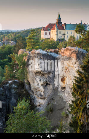 Castello Hruba Skala, Paradiso Boemo, Cesky Raj, Repubblica Ceca, Europa Foto Stock