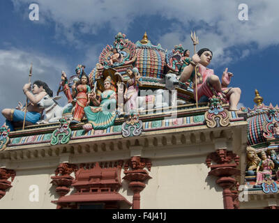 Tempio Hindu Sri Mariamman nella parte vecchia di Chinatown in Singapore, Asia sud-orientale, Asia Foto Stock