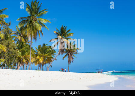 Canto de la Playa, Saona Island, Parque Nacional del Este, Punta Cana, Repubblica Dominicana, West Indies, dei Caraibi Foto Stock