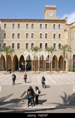 Il campus della rinomata Università americana di Beirut, Libano, Medio Oriente Foto Stock