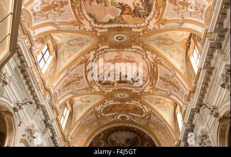 Il soffitto dipinto, Chiesa di Santa Maria Assunta, Venezia, Sito Patrimonio Mondiale dell'UNESCO, Veneto, Italia, Europa Foto Stock