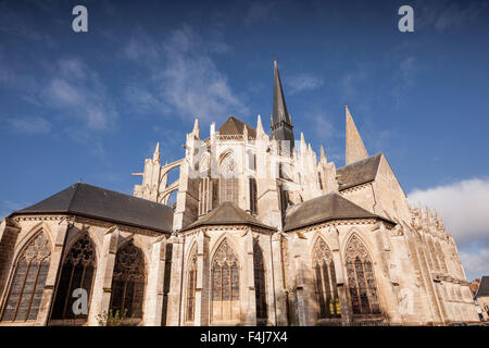 La bellissima Abbaye de la Trinite (Abbazia di Santa Trinità) in Vendome, Loir-et-Cher, Centre, Francia, Europa
