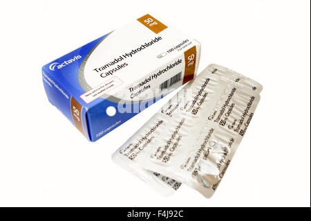 Tramadol cloridrato capsule farmaco da moderata e grave dolore Foto Stock