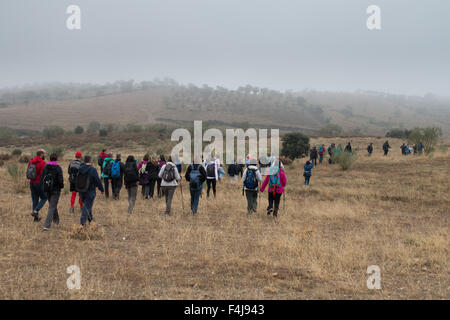 Il Trekking lungo il Rio Alberche, Spagna Foto Stock