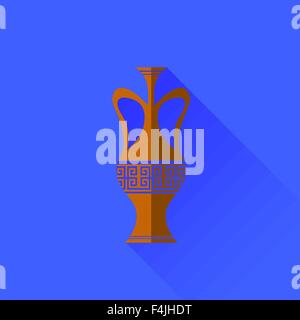 Icona di anfora isolato Illustrazione Vettoriale