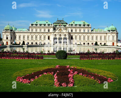 Il Palazzo del Belvedere e il museo di Vienna, Austria. Foto Stock