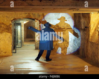 Mock up del film scena dal terzo uomo al terzo uomo Film Museum di Vienna in Austria. Foto Stock