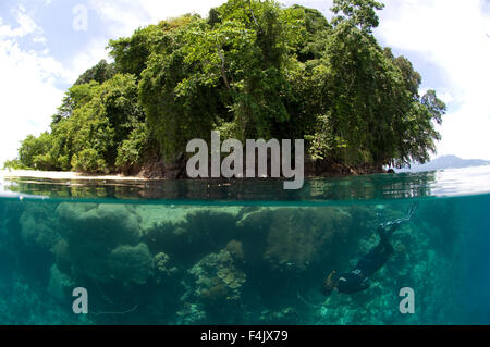 Snorkelling a Restorf Isola Foto Stock