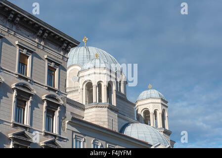 Trieste Italia chiesa serbo-ortodossa di San Spiridione nel canal grande area di Trieste, Italia. Foto Stock