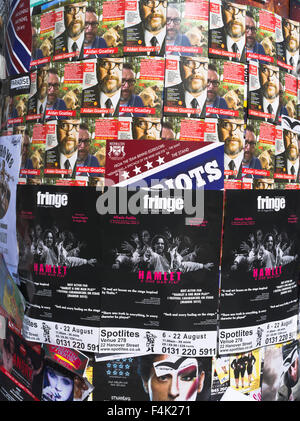 Dh Fringe Festival Edinburgh Fringe Festival manifesti pubblicitari affissioni segno poster Foto Stock