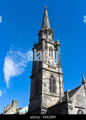 dh The Tron Kirk ROYAL MILE EDINBURGH, guglia della chiesa di Edimburgo Tron Kirk orologio torre campanaria scozia Foto Stock