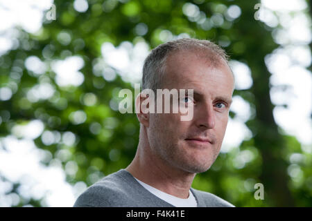 Robert Seethaler, lo scrittore austriaco, al Edinburgh International Book Festival 2015. Edimburgo, Scozia. 28 Agosto 2015 Foto Stock