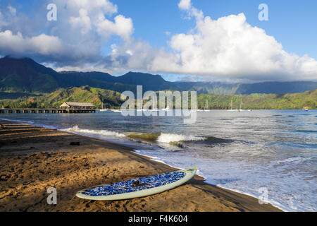 Hanalei Bay a Kauai Foto Stock