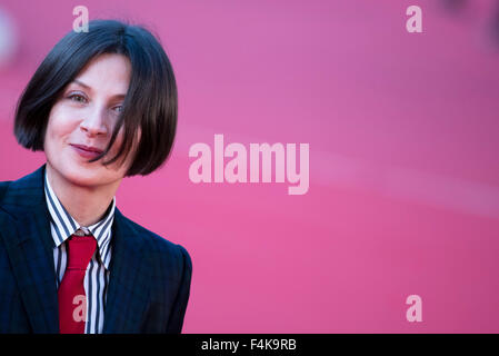 Roma, Italia. Xix oct, 2015. Amministrazione di Wes Anderson e Donna Tartt frequentando il tappeto rosso per l incontro con il pubblico alla decima festa del cinema di Roma nella foto: Donna Tartt. Credito: Massimo Valicchia/Alamy Live News Foto Stock