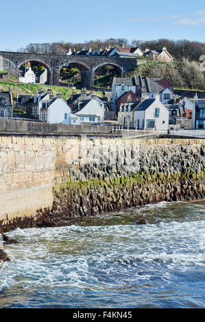 Cullen Harbour, Moray Firth, Scozia. Foto Stock