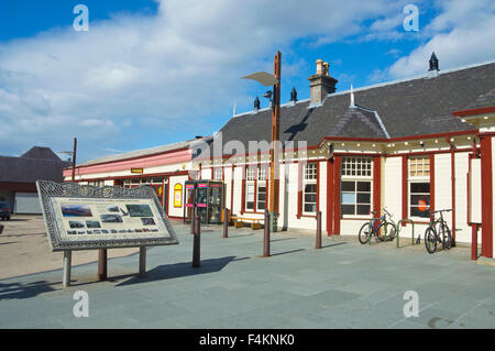 Stazione ferroviaria,, Aviemore Highland, Scotland, Regno Unito Foto Stock