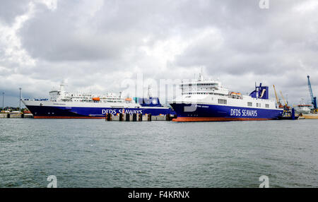 DFDS Seaways traghetto merci nel porto di Klaipeda Foto Stock