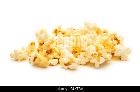 Pila di freschi e saporiti popcorn in primo piano Foto Stock