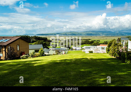 Snowdonia da Borth, Ceredigion, Galles Foto Stock