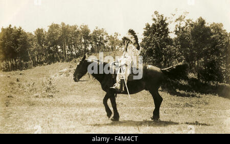 Stoney Native American Indian Chief, Canada Foto Stock