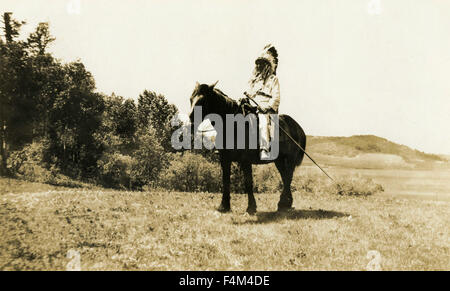 Stoney Native American Indian Chief, Canada Foto Stock